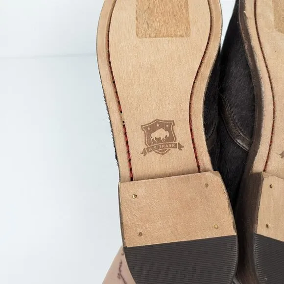Trask Brown Genuine Calf Hair Ali Flat Loafers