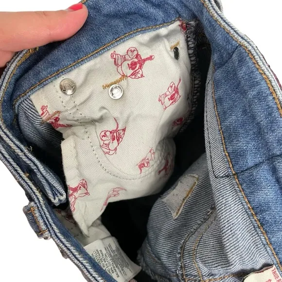 True Religion Jennie Curvy Skinny Jeans Lace-Up Sides Size 25