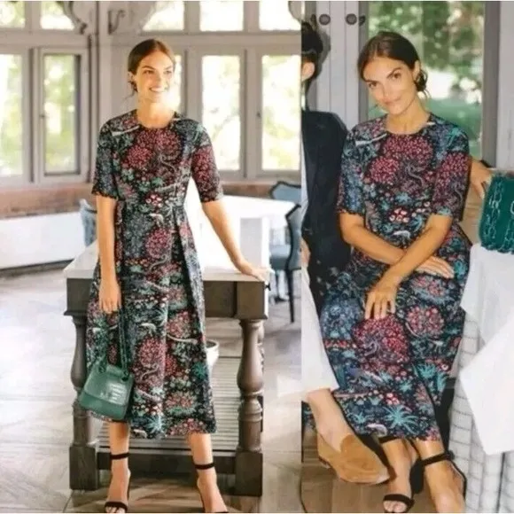 TUCKERNUCK Mindnight Garden Multi Floral Maxi Dress Size Small