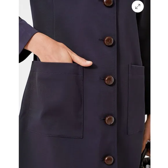 TUCKERNUCK Navy Buttoned Darcey Dress