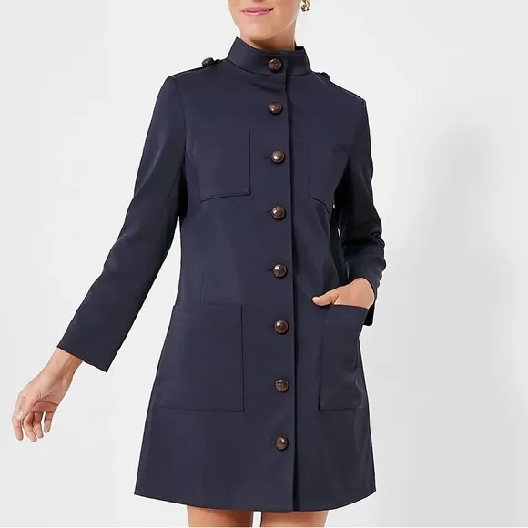 TUCKERNUCK Navy Buttoned Darcey Dress