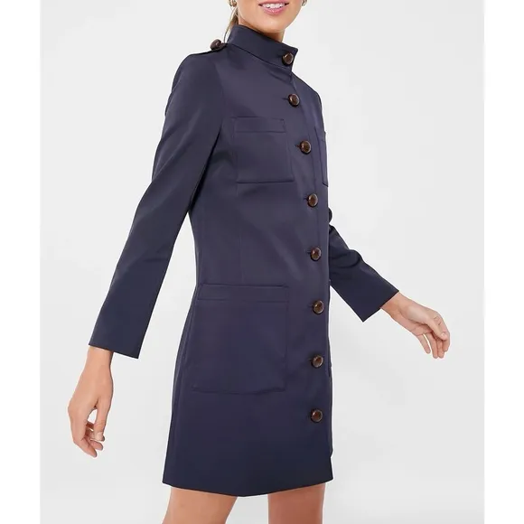TUCKERNUCK Navy Buttoned Darcey Dress