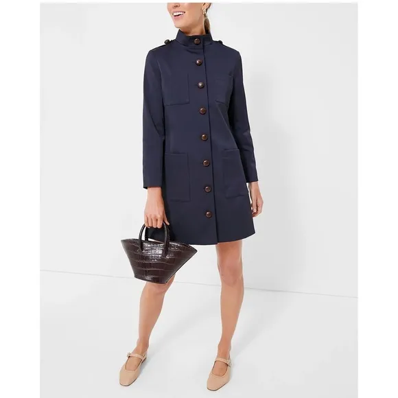 TUCKERNUCK Navy Buttoned Darcey Dress