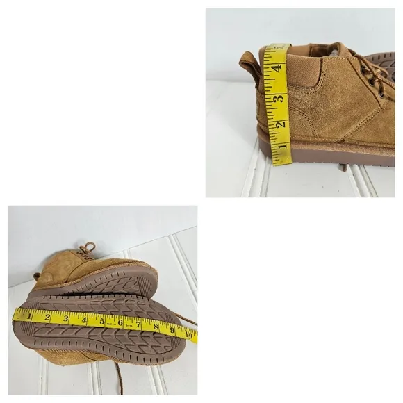 UGG Ankle Boots Girls Size 3 Koolaburra Advay Chestnut Brown Lace Up Winter Shoe