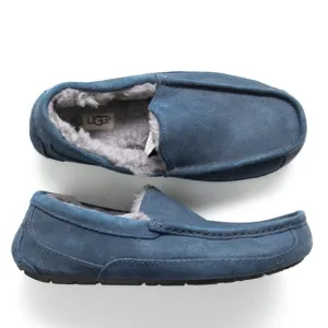 UGG Ascot Slipper Men's Suede Shearling Lining Loafers Blue Size 7