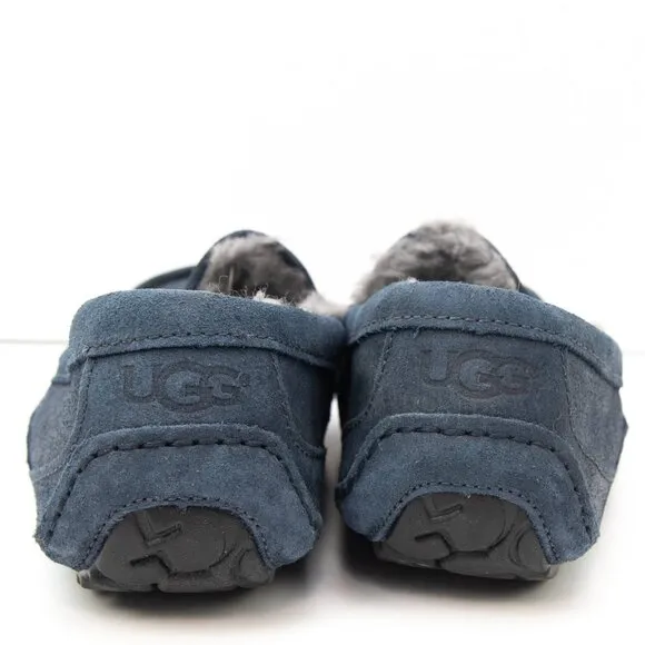 UGG Ascot Slipper Men's Suede Shearling Lining Loafers Blue Size 7