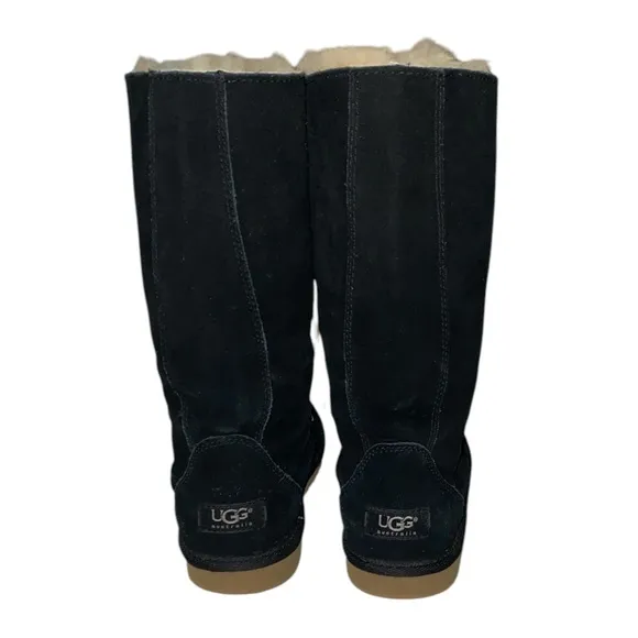 Ugg Australia 5278 Sheepskin Lace Up Leather Suede Winter Boots Sz 4 Girls