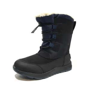 UGG BELLEMORE WEATHER WATERPROOF BOOTS -BLACK / BLUE LEATHER -KIDS US 2 -NEW
