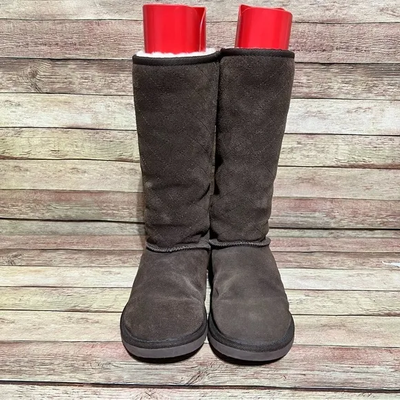 Ugg Brown Quilted Tall Boots