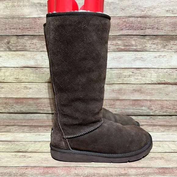 Ugg Brown Quilted Tall Boots