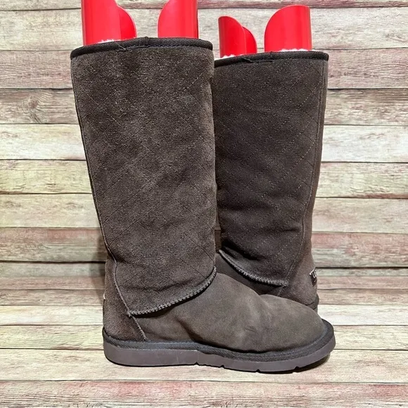 Ugg Brown Quilted Tall Boots