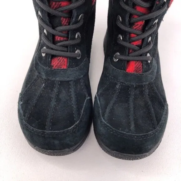 UGG Butte Redwood Buffalo Check Winter Boots Kids 3