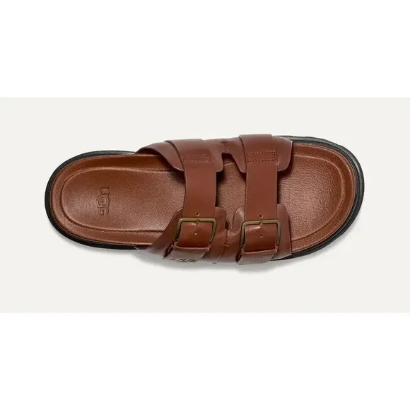 UGG Capitola Buckle Slides Men's Size US 10 / EU 43 Sandal, Brown NEW