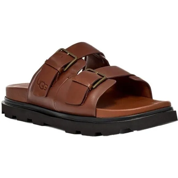 UGG Capitola Buckle Slides Men's Size US 10 / EU 43 Sandal, Brown NEW
