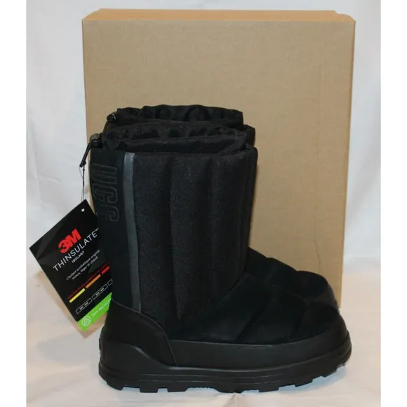 UGG CLASSIC KLAMATH CLASSIC SHORT BLACK SUEDE WATERPROOF‎ WOMEN'S BOOTS SZ 7 NEW