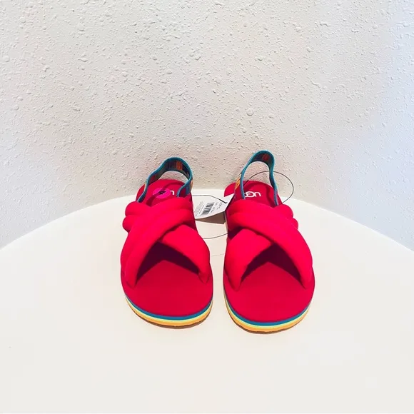 UGG Everlee Rouge Rainbow Kids Women’s Slides Size K 4 W 7 NWT