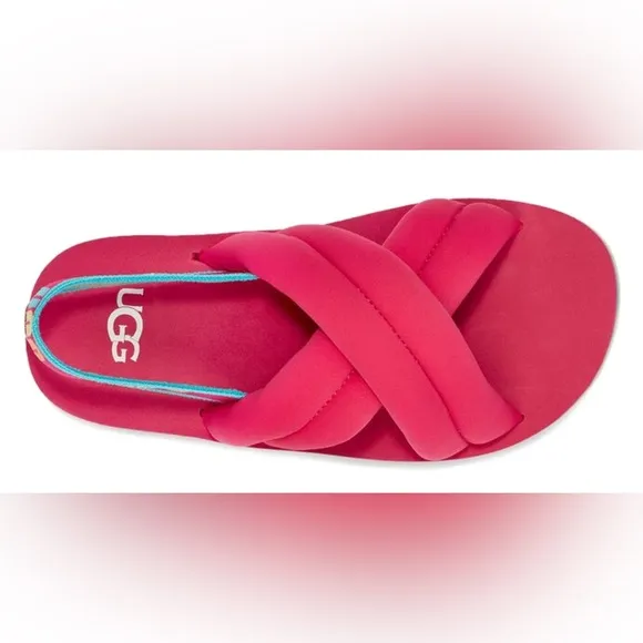 UGG Everlee Rouge Rainbow Kids Women’s Slides Size K 4 W 7 NWT