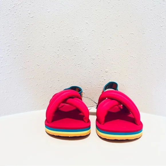 UGG Everlee Rouge Rainbow Kids Women’s Slides Size K 4 W 7 NWT