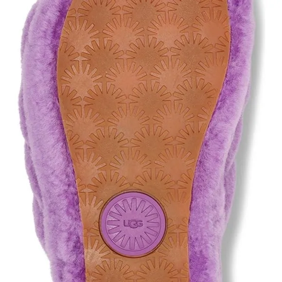 🆕Ugg Fluff Yeah Faux Fur Slingback Sandal Slides::PURPLE SKY::Last Pair::