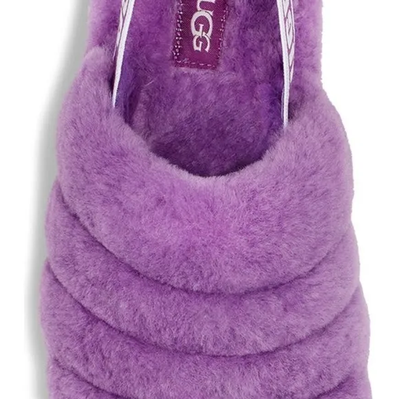 🆕Ugg Fluff Yeah Faux Fur Slingback Sandal Slides::PURPLE SKY::Last Pair::