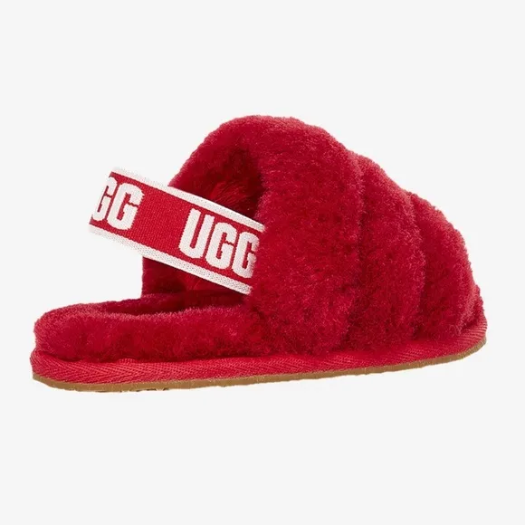 Ugg Fluff Yeah Slide/House Shoe Girls/Toddler | Ribbon Red | NEW IN BOX!!!❤️💤❤️
