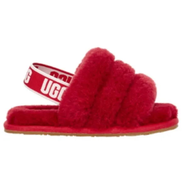 Ugg Fluff Yeah Slide/House Shoe Girls/Toddler | Ribbon Red | NEW IN BOX!!!❤️💤❤️