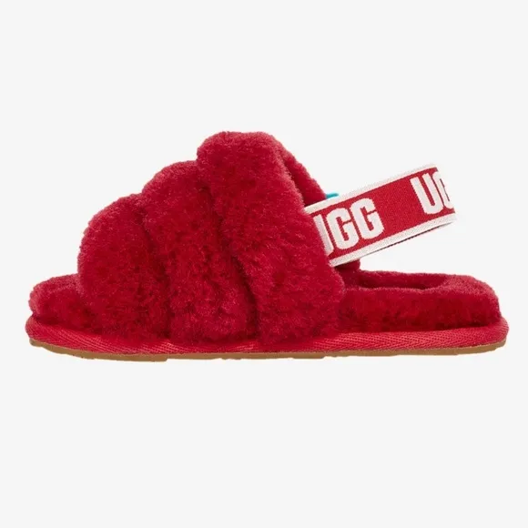 Ugg Fluff Yeah Slide/House Shoe Girls/Toddler | Ribbon Red | NEW IN BOX!!!❤️💤❤️