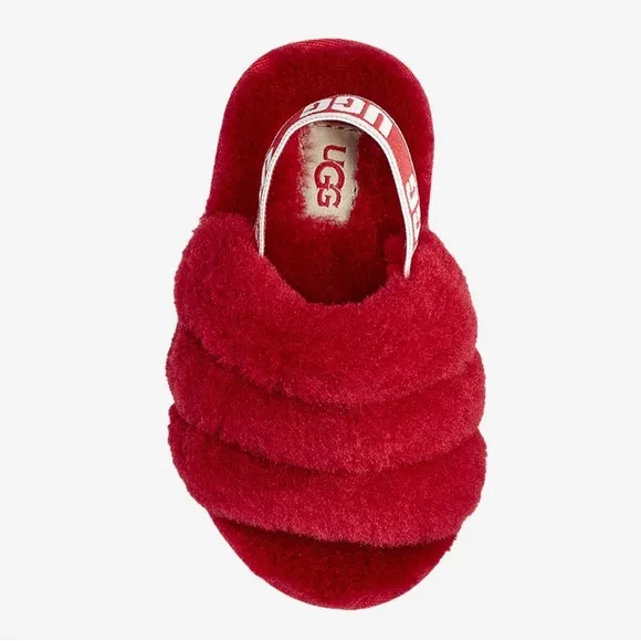 Ugg Fluff Yeah Slide/House Shoe Girls/Toddler | Ribbon Red | NEW IN BOX!!!❤️💤❤️