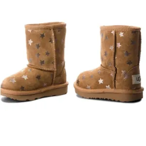 UGG Girls Suede/Wool Ugg Boots with Gold Stars Size 2
