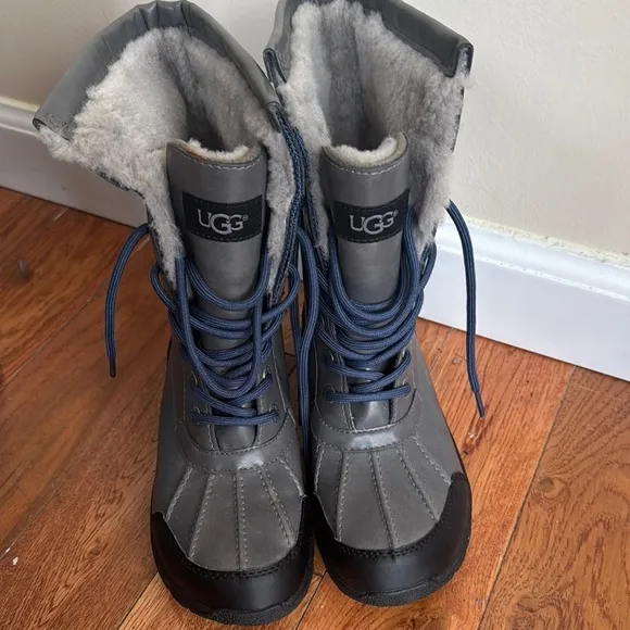 UGG Gray and Black Winter Boots Size 4