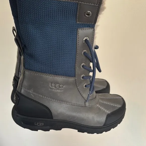 UGG Gray and Black Winter Boots Size 4