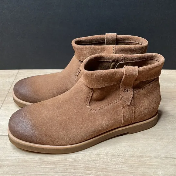 UGG Josefene Cuff Suede Ankle Boots - Chestnut , SIZE 8 US WOMENS