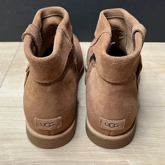 UGG Josefene Cuff Suede Ankle Boots - Chestnut , SIZE 8 US WOMENS