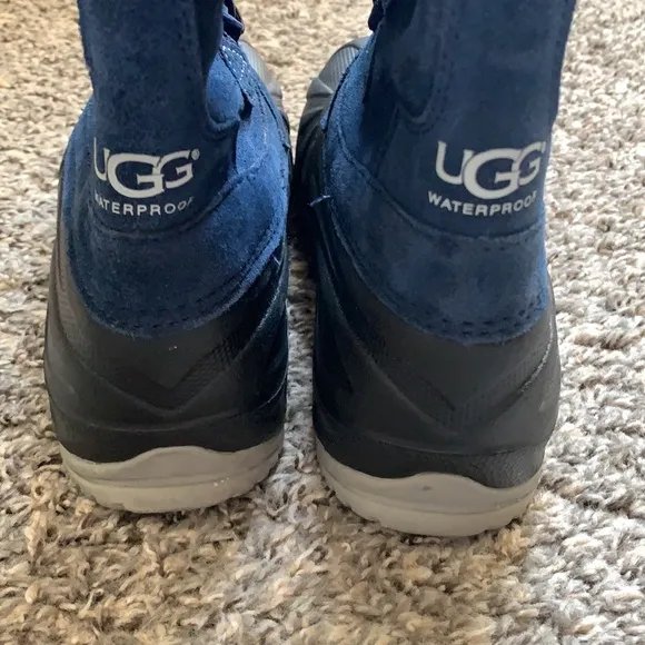 UGG Kids Ludvig Waterproof Pull-On Navy Boots