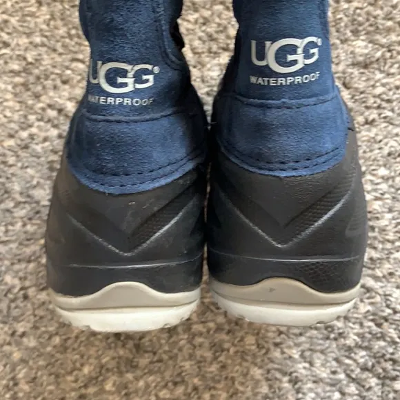 UGG Kids Ludvig Waterproof Pull-On Navy Boots