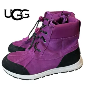 UGG Kids Turlock Waterproof Suede Snow Rain Fleece Lined Boots 5