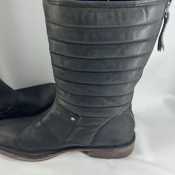 UGG Leather Puffy Quilted Boots