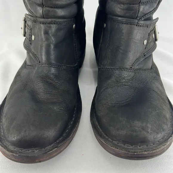 UGG Leather Puffy Quilted Boots