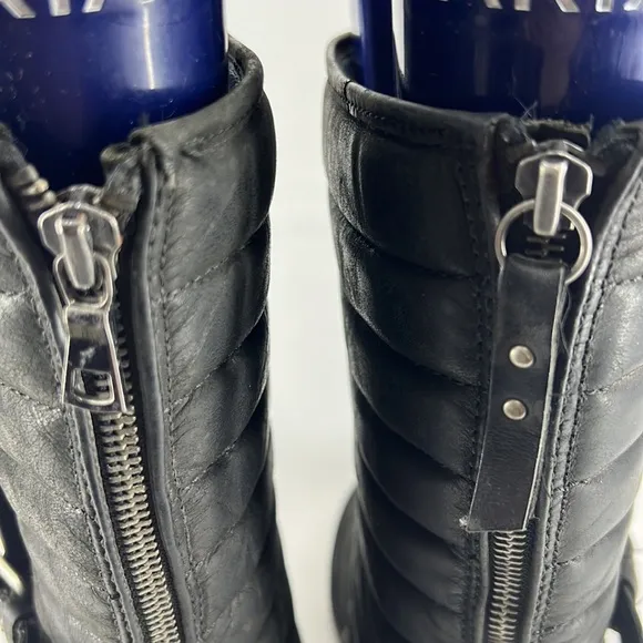 UGG Leather Puffy Quilted Boots