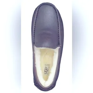 UGG Men's Ascot dark Brown Leather slippers! Pre-loved condition; Size