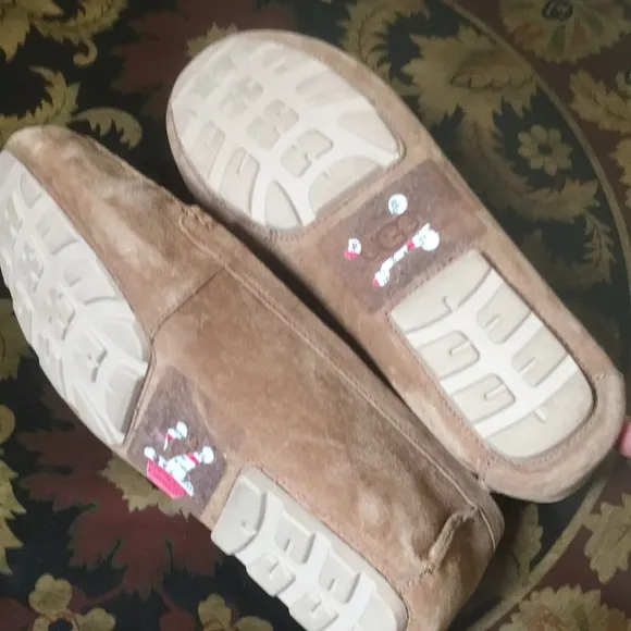 Ugg Milana Chestnut Suede Comfort Leather Loafer Flats Driving Shoe Arch Support