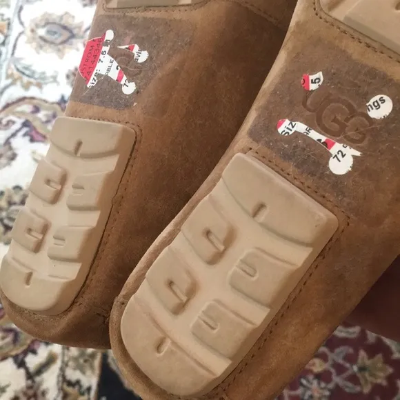 Ugg Milana Chestnut Suede Comfort Leather Loafer Flats Driving Shoe Arch Support