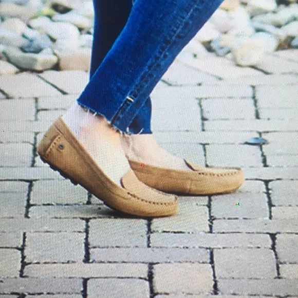 Ugg Milana Chestnut Suede Comfort Leather Loafer Flats Driving Shoe Arch Support