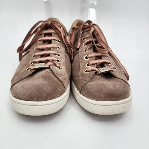 UGG Milo Suede Leather Taupe Fashion Sneakers Women's Shoes Low Top 9.5