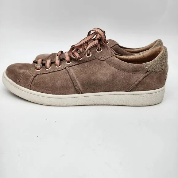 UGG Milo Suede Leather Taupe Fashion Sneakers Women's Shoes Low Top 9.5