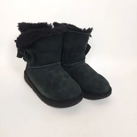 UGG® Mini Bailey Bow II Water-Resistant Cold Weather Booties Boots shoes Size 2