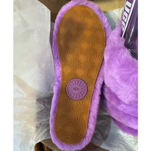 UGG NWB $100 Fluff Yeah Purple Slides Size 8