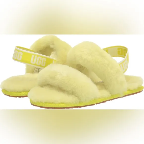 UGG Oh Yeah Slippers/Slides/House Shoes w/Slingback | Yellow | NEW!!!🍋☀️