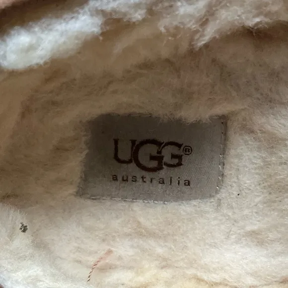 UGG Parkdale Moc Toe Tan Sheepskin Shearling Fur Slip On Moccasin Loafers Sz 10