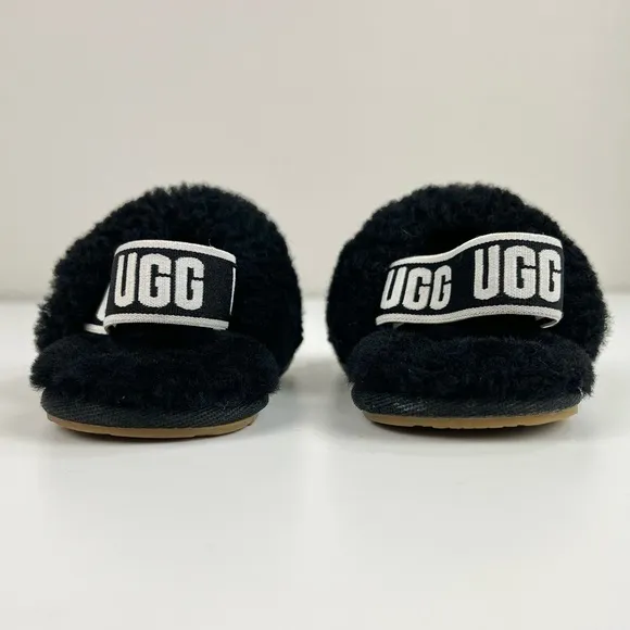UGG Toddler Fluff Yeah Slides Sheepskin Slipper Sandals Size 6 Unisex Furry